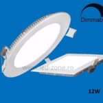 Spot LED 12W Slim Patrat Alb Dimabil