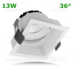 Spot LED 13W COB Patrat Mobil 36 Grade Alb