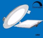 Spot LED 18W Slim Patrat Alb Dimabil