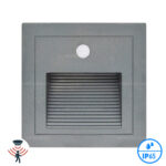 Spot LED 2W Patrat Trepte Senzor IP65