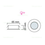 Spot LED 2W Rotund Argintiu Angela - imagine 3