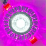 Spot LED 3W Rotund Alb Rece Contur Magenta - imagine 4