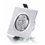 Spot LED 3x1W Patrat Mobil Argintiu