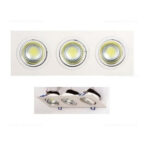 Spot LED 3x5W Dreptunghiular COB Mobil Alb - imagine 2