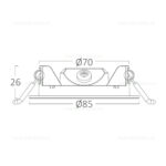 Spot LED 4W Rotund Incastrat Dimabil CCT IP40 - imagine 6