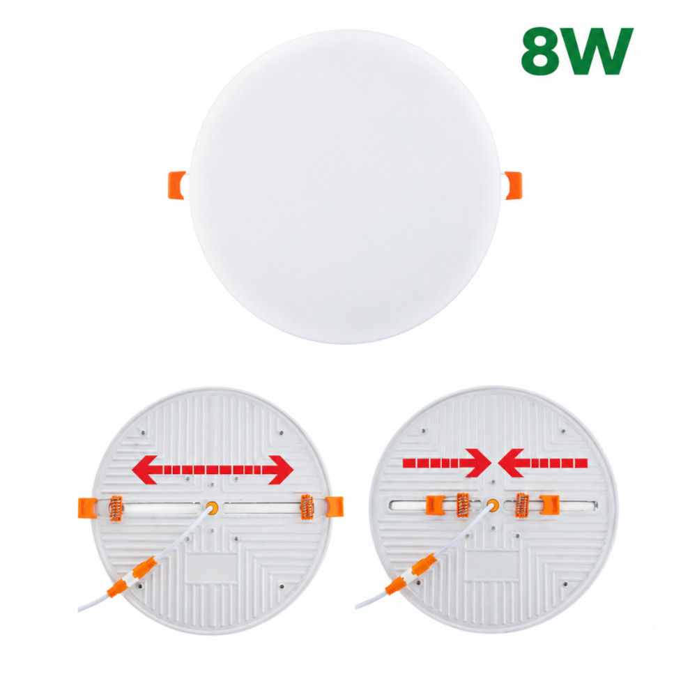 Spot LED 8W Rotund Mat Frameless Cleme Ajustabile