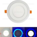 Spot LED 9W Rotund Alb Rece Contur Albastru