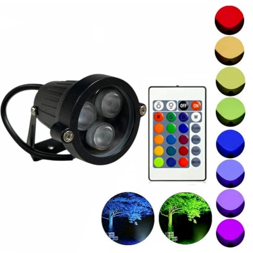 Spot LED Exterior 3W COB RGB Rotund 220V Montaj Gradina Spot LED Exterior 3W COB RGB Rotund 220V Montaj Gradina - imagine 1