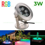 Spot LED Exterior 3W Rotund RGB 12V Submersibil