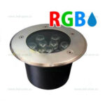 Spot LED Exterior Incastrabil 9x1W Rotund RGB 220V