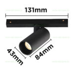 Spot LED Magnetic 12W Cilindru Reglabil - imagine 3