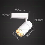 Spot LED Magazin Sina 50W COB Alb Cilindric LZ50 - imagine 3