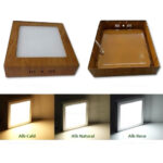Spot LED 6W Patrat Aplicat Teak - imagine 2