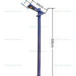 Stalp Iluminat LED 30W Alb Natural + 20W Ornamental 3M LZ02 - imagine 3