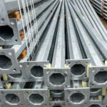 Stalp Iluminat Octogonal Galvanizat 4M cu Flansa 120/200 2B - imagine 3