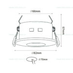 Suport Incastrat 1 Bec Spot LED GU10 Rotund Alb SARDUNYA IP65 - imagine 2