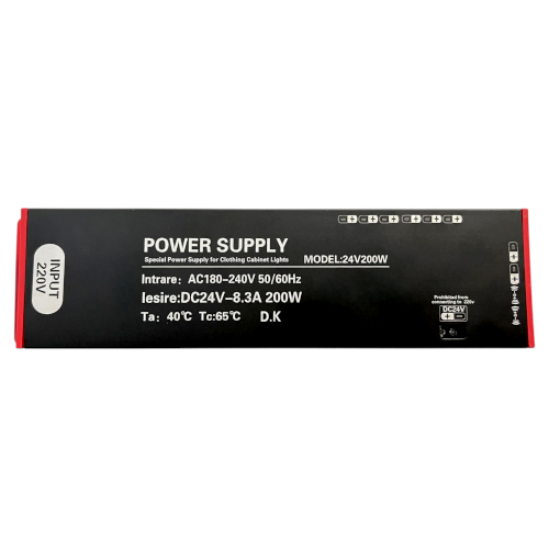 Sursa Slim 24V 200W Pentru Iluminat Banda LED Rafturi cu Senzor Sursa Slim 24V 200W Pentru Iluminat Banda LED Rafturi cu Senzor - imagine 1