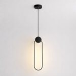 Lustra LED 24W Neagra Pendul 3 Functii LZ321 - imagine 3