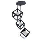 Lustra 3 Socluri Vintage E27 LZ1044-3 - imagine 3