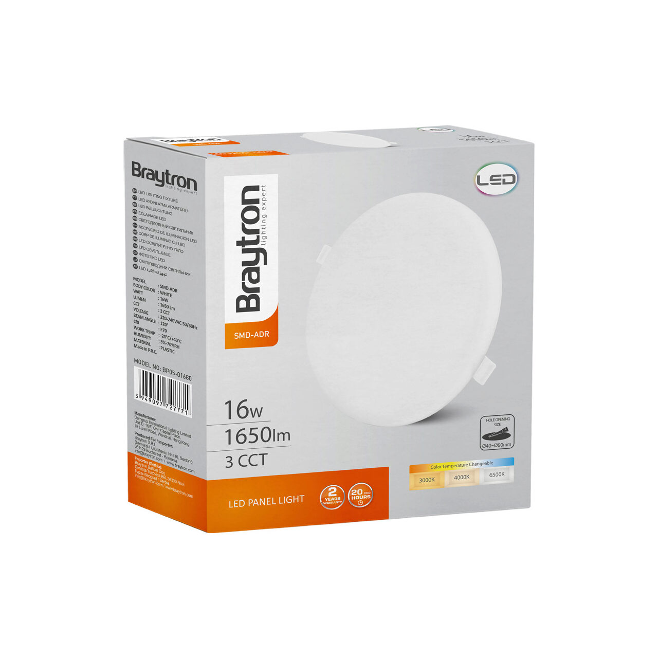 SPOT LED ROTUND ST 16W 1650lm 3in1 ALB,D:115mm,REGLABIL 40-90mm,IP20 5 SPOT LED ROTUND ST 16W 1650lm 3in1 ALB,D:115mm,REGLABIL 40-90mm,IP20 - imagine 5
