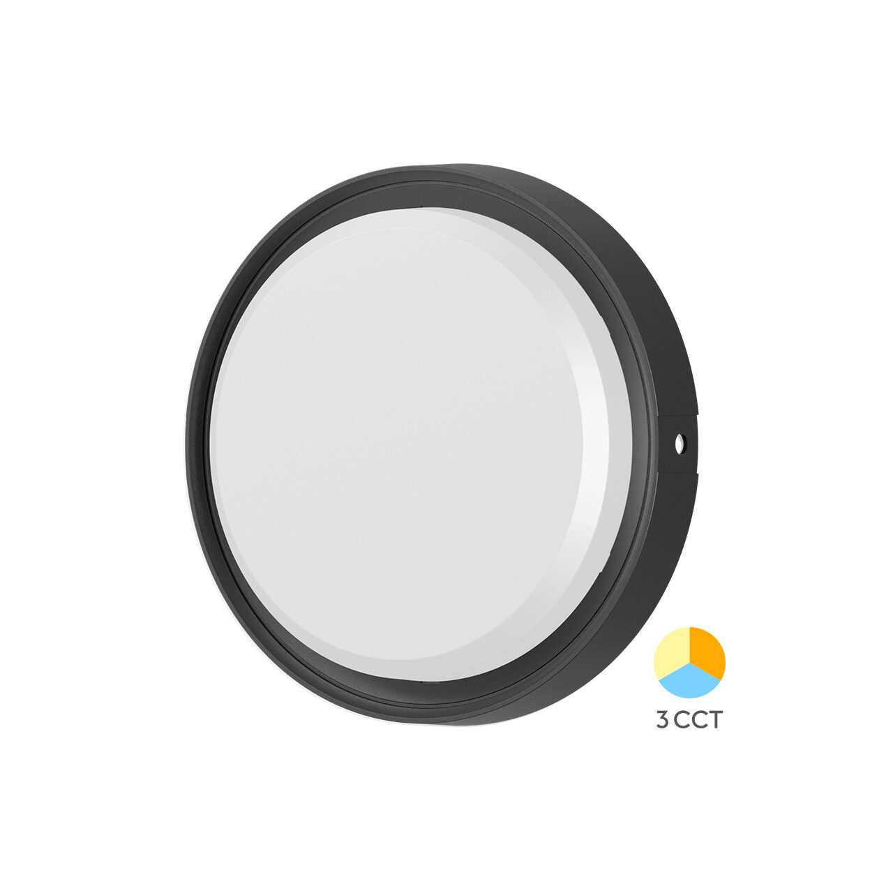 PLAFONIERA LED 12W 3in1 D:180MM IP65 NEGRU BULKHEAD RND