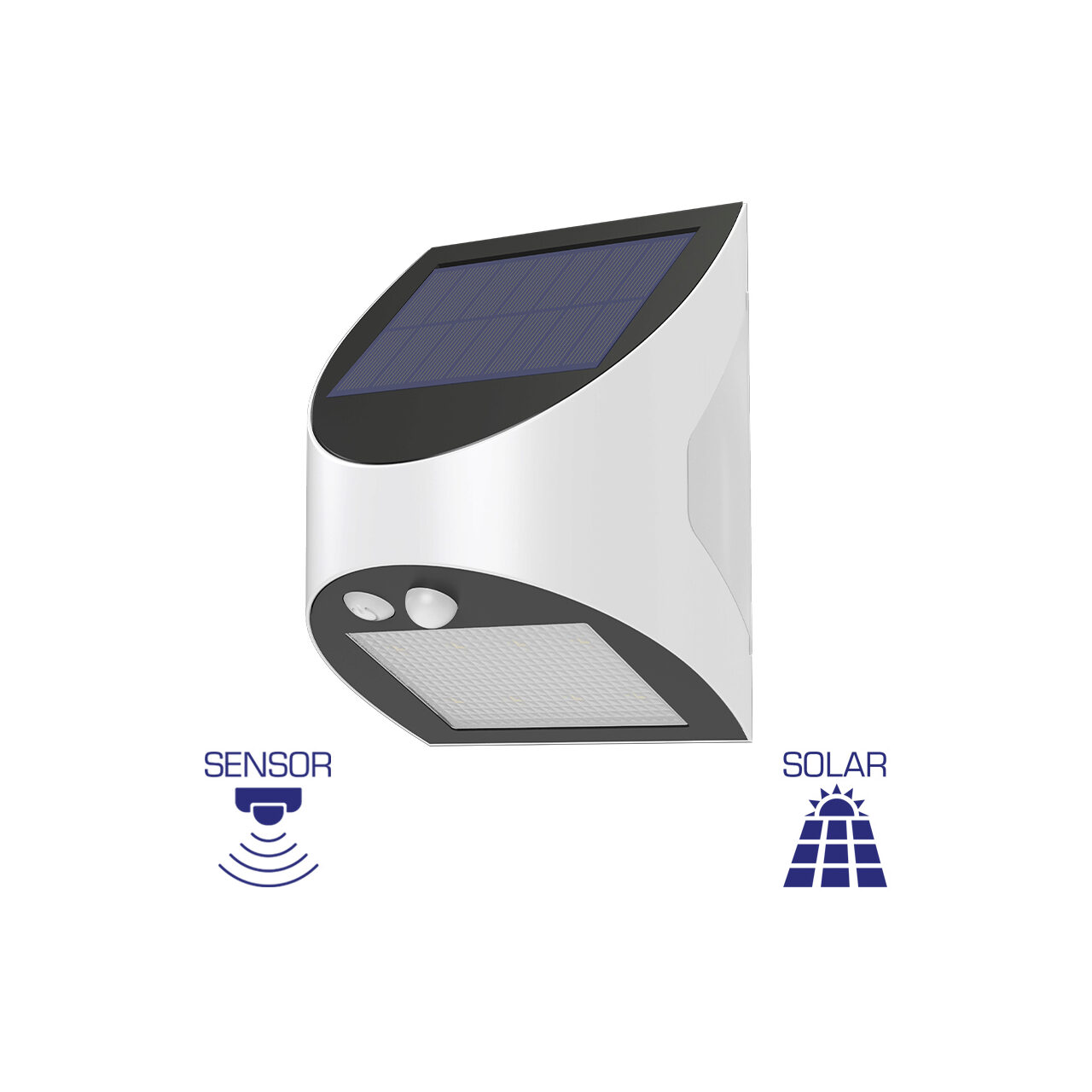 CORP SOLAR CU SENZOR W1, PT PERETE 3W, 6500K, IP54