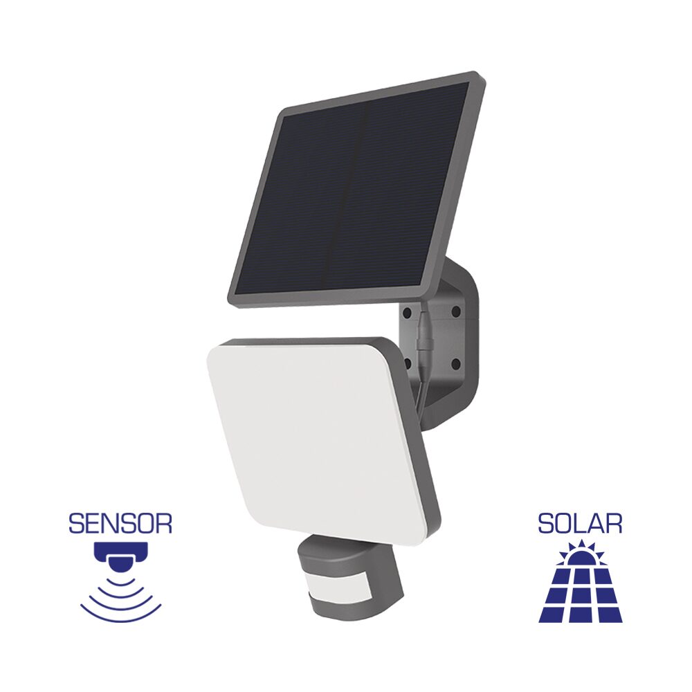 CORP SOLAR CU SENZOR W2, PT PERETE 15W, 4000K, IP54