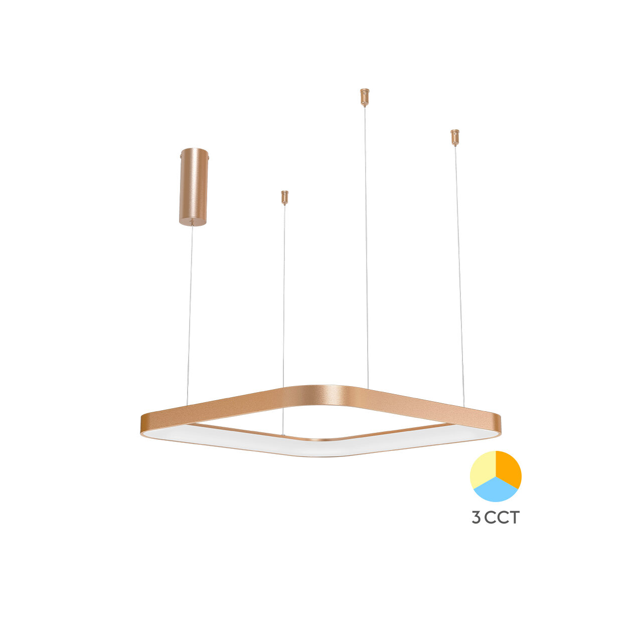 CORP DECORATIV LED 46W 3in1 SLP-PD-SQR BELLA AURIU