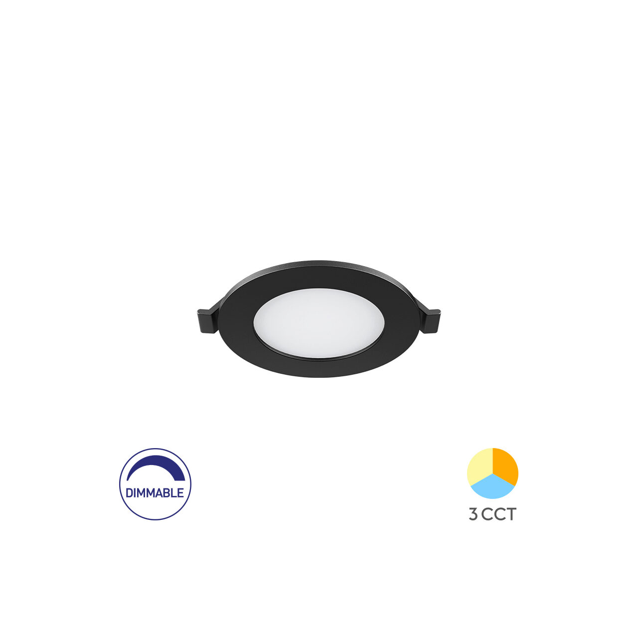 SPOT LED ROTUND ST 4W 280LM DIM 3in1 F:85MM NEGRU IP40