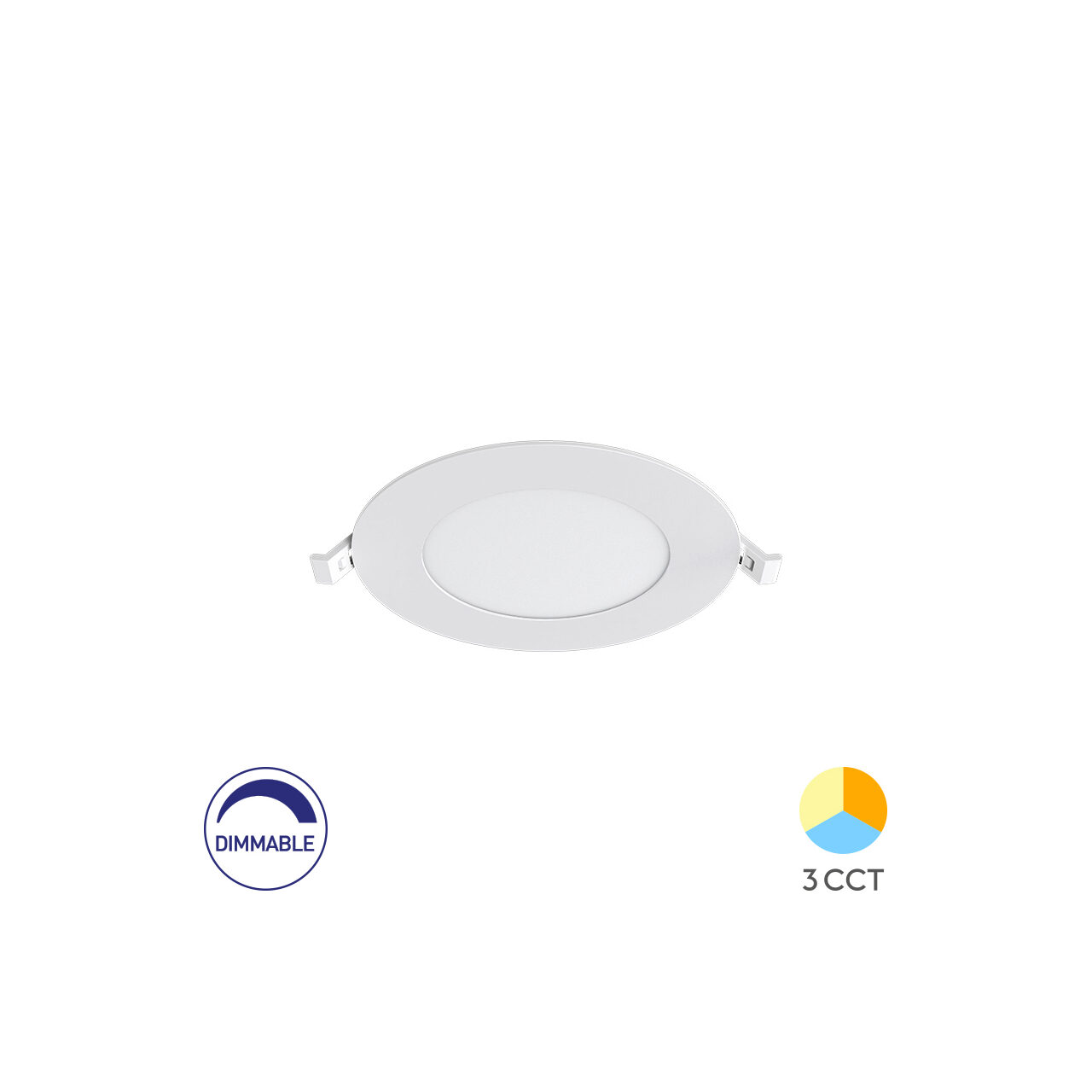 SPOT LED ROTUND ST 6W 470LM DIM 3in1 F:128MM ALB IP40