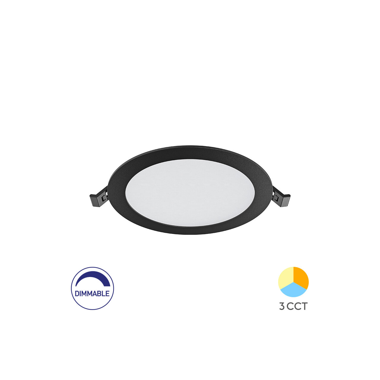 SPOT LED ROTUND ST 12W 1120LM DIM 3in1 F:170MM NEGRU IP40