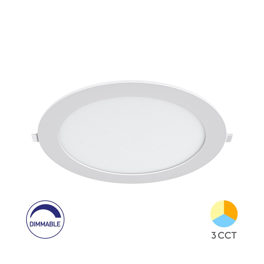 SPOT LED ROTUND ST 18W 1800LM DIM 3in1 F:229MM ALB IP40 BRAYTRON