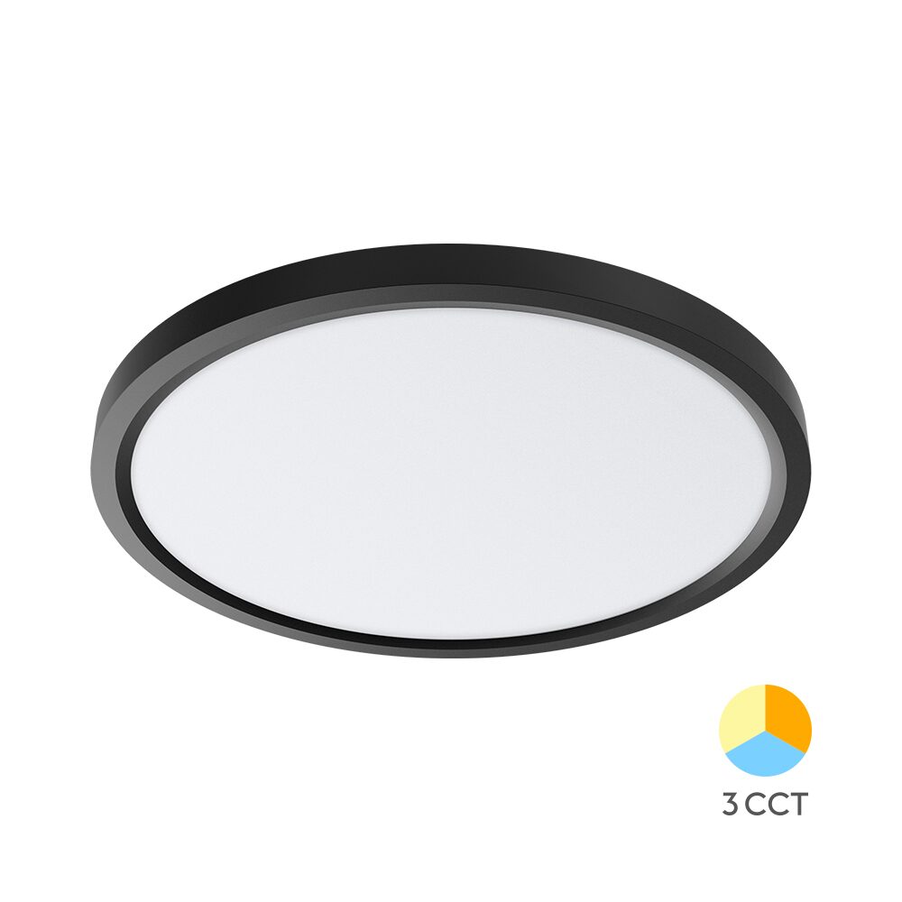 PLAFONIERA LED 45W 3IN1 IP40 NEGRU JADE RND SLR