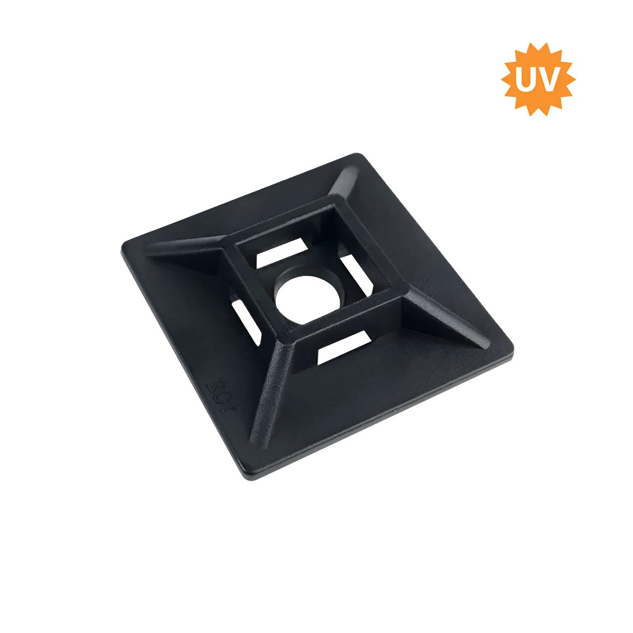 SUPORTI pt BRIDA, CU ADEZIV 28x28mm PA66-UV NEGRU 100BUC/PAC