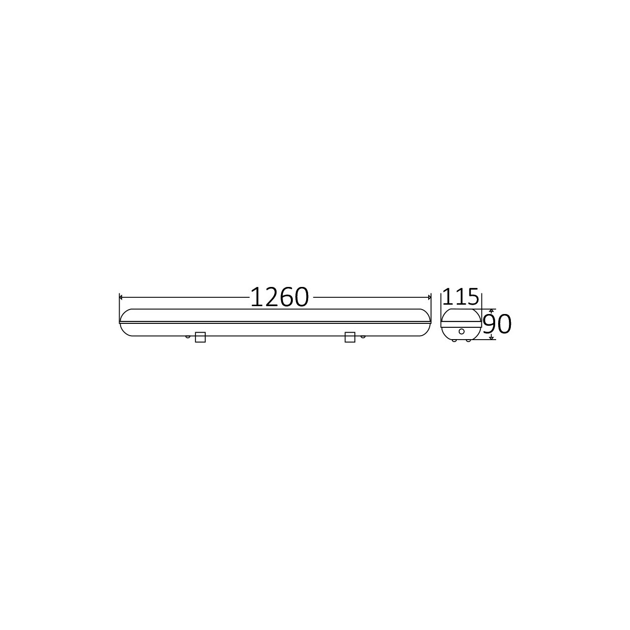 CORP NEON ETANS PT TUB LED 2X120CM ALIMENTARE 2CAP 3 CORP NEON ETANS PT TUB LED 2X120CM ALIMENTARE 2CAP - imagine 3