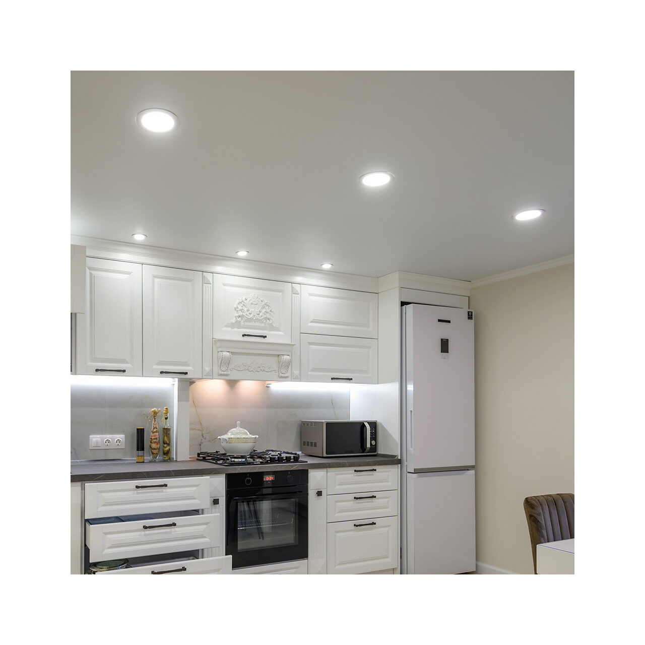 SPOT LED ROTUND ST 6W 470LM DIM 3in1 F:128MM ALB IP40 2 SPOT LED ROTUND ST 6W 470LM DIM 3in1 F:128MM ALB IP40 - imagine 2