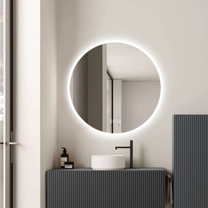 Oglinda LED 60x60cm, Senzor Miscare Premium - 3 Tipuri de Lumina, Dimabila, Ceas & Temperatura, Dezaburire 13 Oglinda LED 60x60cm, Senzor Miscare Premium - 3 Tipuri de Lumina, Dimabila, Ceas & Temperatura, Dezaburire - imagine 13