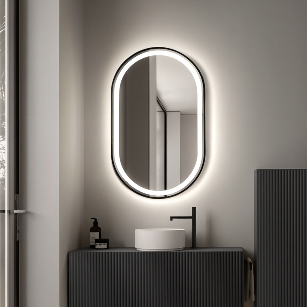 Oglinda LED 60x80cm Ovala, Senzor Miscare Premium - 3 Tipuri de Lumina, Dimabila, Ceas & Temperatura, Dezaburire 17 Oglinda LED 60x80cm Ovala, Senzor Miscare Premium - 3 Tipuri de Lumina, Dimabila, Ceas & Temperatura, Dezaburire - imagine 17
