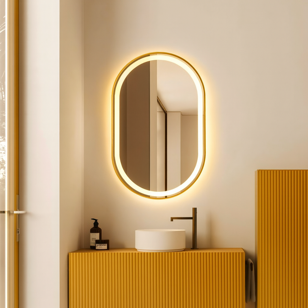 Oglinda LED 60x80cm Ovala, Senzor Miscare Premium - 3 Tipuri de Lumina, Dimabila, Ceas & Temperatura, Dezaburire 13 Oglinda LED 60x80cm Ovala, Senzor Miscare Premium - 3 Tipuri de Lumina, Dimabila, Ceas & Temperatura, Dezaburire - imagine 13