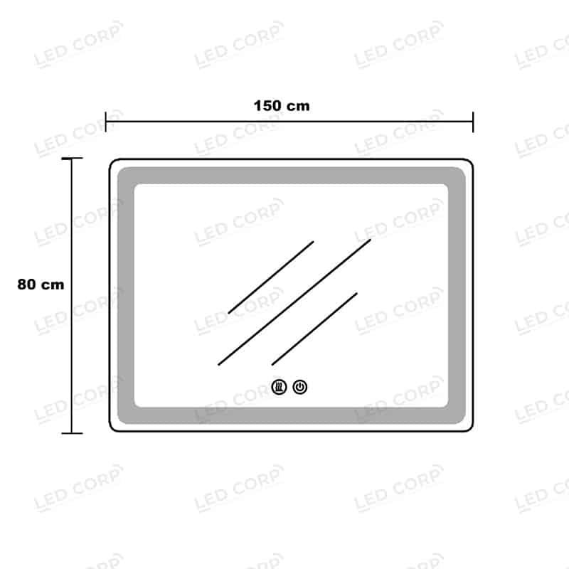 Oglinda Baie LED Smart 150x80 cm, Senzor Miscare, Dezaburire, Ceas si Temperatura, 3 Tipuri de Lumina, Dimabila 7 Oglinda Baie LED Smart 150x80 cm, Senzor Miscare, Dezaburire, Ceas si Temperatura, 3 Tipuri de Lumina, Dimabila - imagine 7