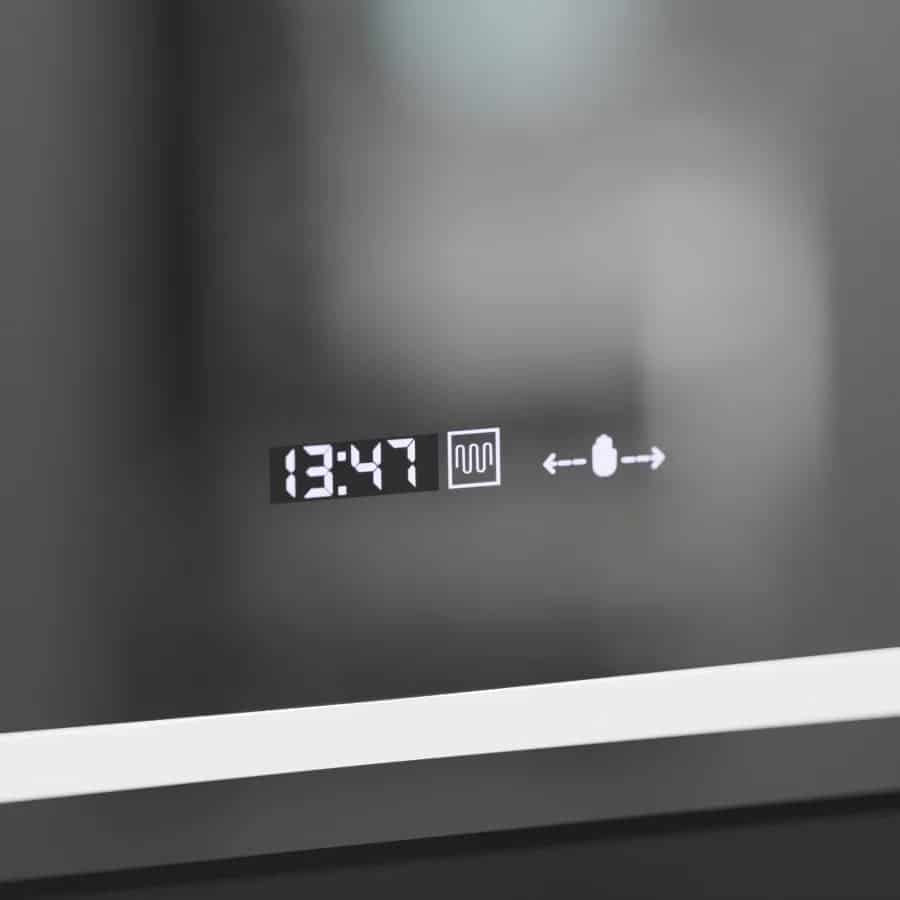 Oglinda LED 50x70 cm cu Senzor Premium, cu functie Dezaburire, Ceas si Lupă Cosmetică 4 Oglinda LED 50x70 cm cu Senzor Premium, cu functie Dezaburire, Ceas si Lupă Cosmetică - imagine 4