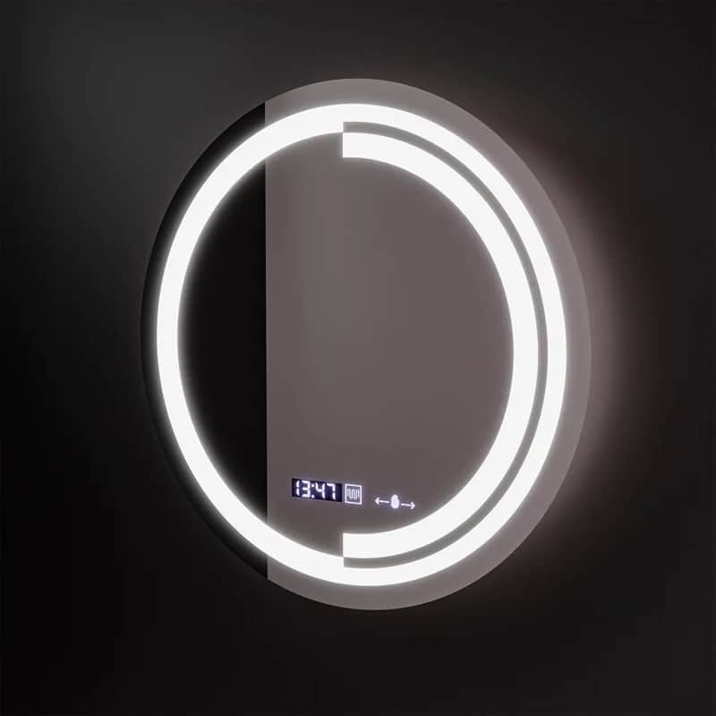 Oglinda LED 60x60 cm Rotunda, Buton Touch, Senzor Miscare 3 Tipuri de Lumina