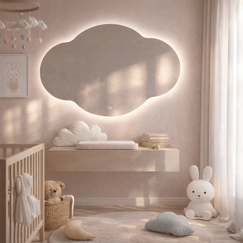 Oglinda LED Norisor Premium 110×90cm, Touch, 3 Tipuri Lumină - Calda, Rece, Naturala