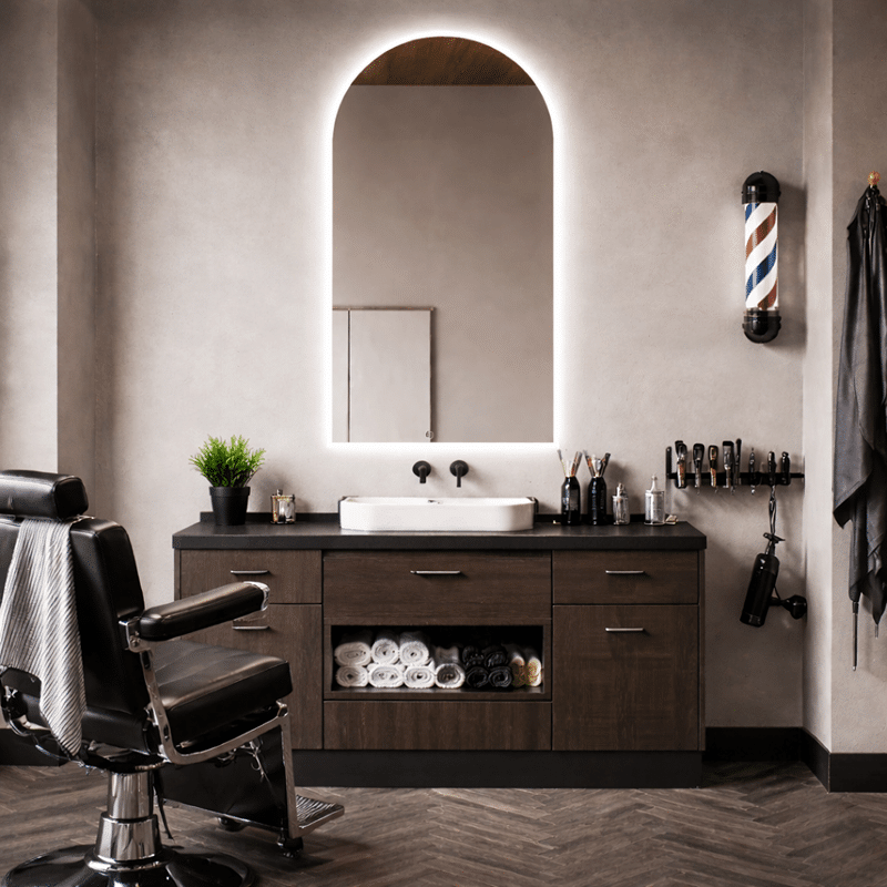 Oglindă LED Salon Premium 50×90 cm, 3 Tipuri de Lumină - Calda, Rece, Neutra