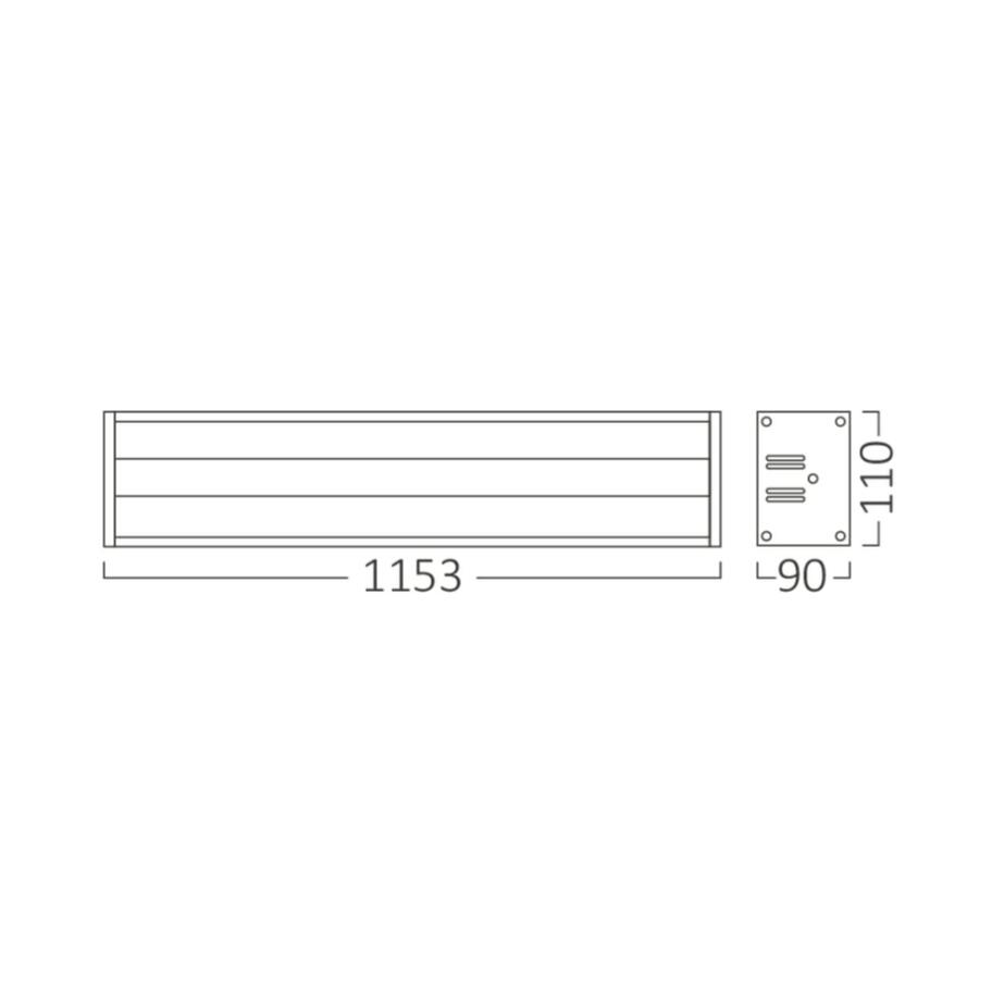 HI-BAY LINIAR 120W 15600lm 6500K cu lentila 60grade 1153x110mm IP54 4 HI-BAY LINIAR 120W 15600lm 6500K cu lentila 60grade 1153x110mm IP54 - imagine 4