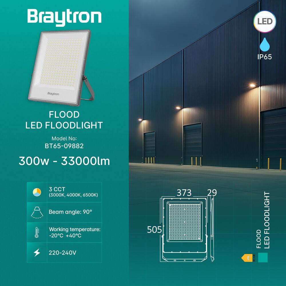 PROIECTOR LED PF 300W 3in1 33000LM cu lentila 90g. IP65-GRI 3 PROIECTOR LED PF 300W 3in1 33000LM cu lentila 90g. IP65-GRI - imagine 3
