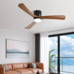 Lustra LED 18W 3 Functii cu Telecomanda si Ventilator Lemn - imagine 6