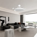 Lustra LED 32W 3 Functii Dimabila cu Telecomanda si Ventilator Alb - imagine 7