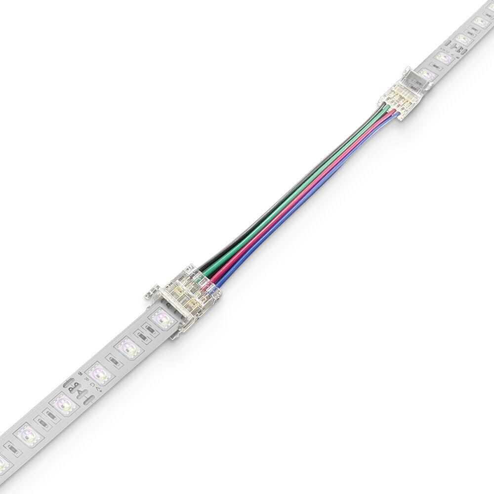 CONECTOR DE MIJLOC CU FIR PT BANDA LED RGB (BANDA -BANDA)-10mm 2 CONECTOR DE MIJLOC CU FIR PT BANDA LED RGB (BANDA -BANDA)-10mm - imagine 2