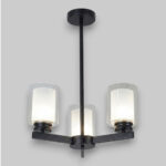 Lustra 3 Socluri E27 Titan Black - imagine 2